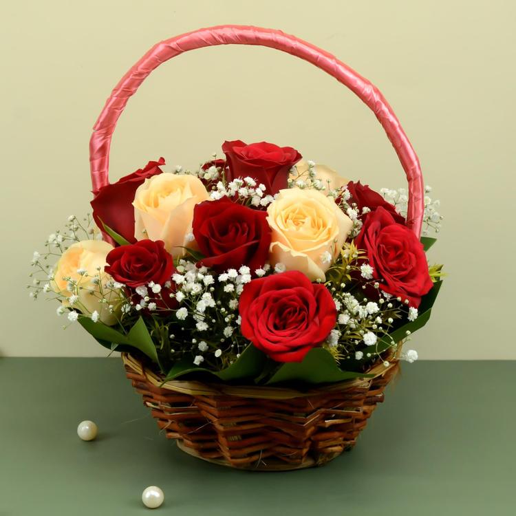 Blooming Rose Basket
