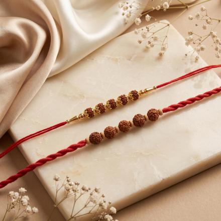 Big Rudraksh Rakhi Set