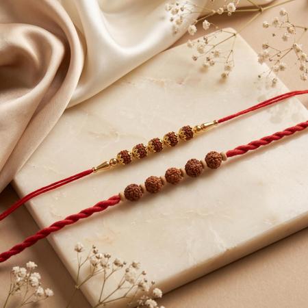 Big Rudraksh Rakhi Set