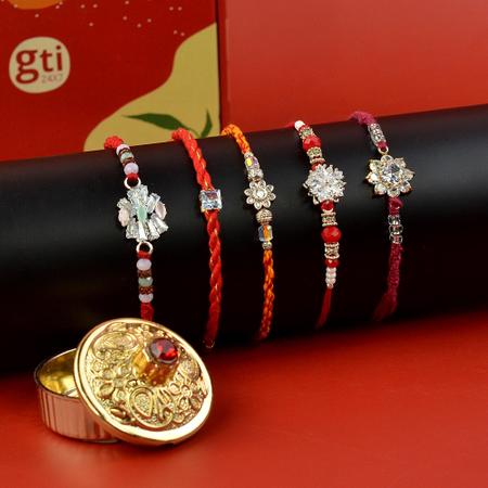 Glittering Stones Rakhi Set
