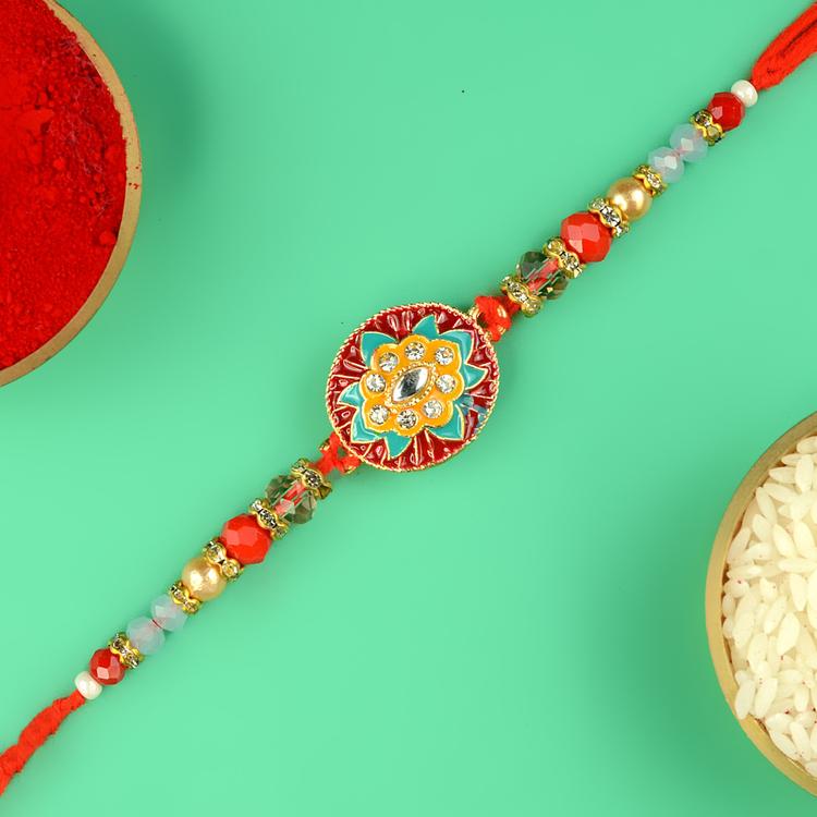 Colorful Oval Shield Rakhi