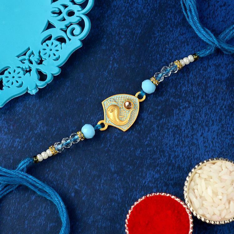 Blue Themed Ganesh Rakhi