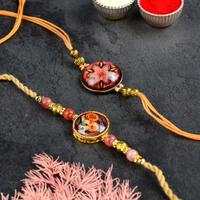 Floral Resin Rakhi Set