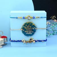 Divinity in Blue Rakhi Set