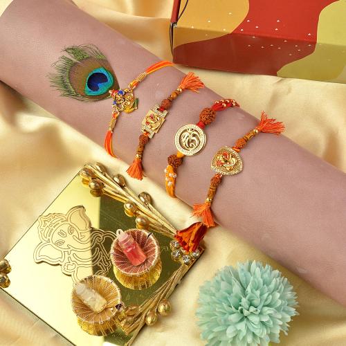 Gorgeous Ganesh Rakhi Set