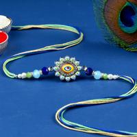 Jazzy Evil Eye Peacock Combo Rakhi