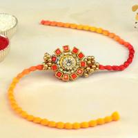 Endurance in Red Stones Rakhi