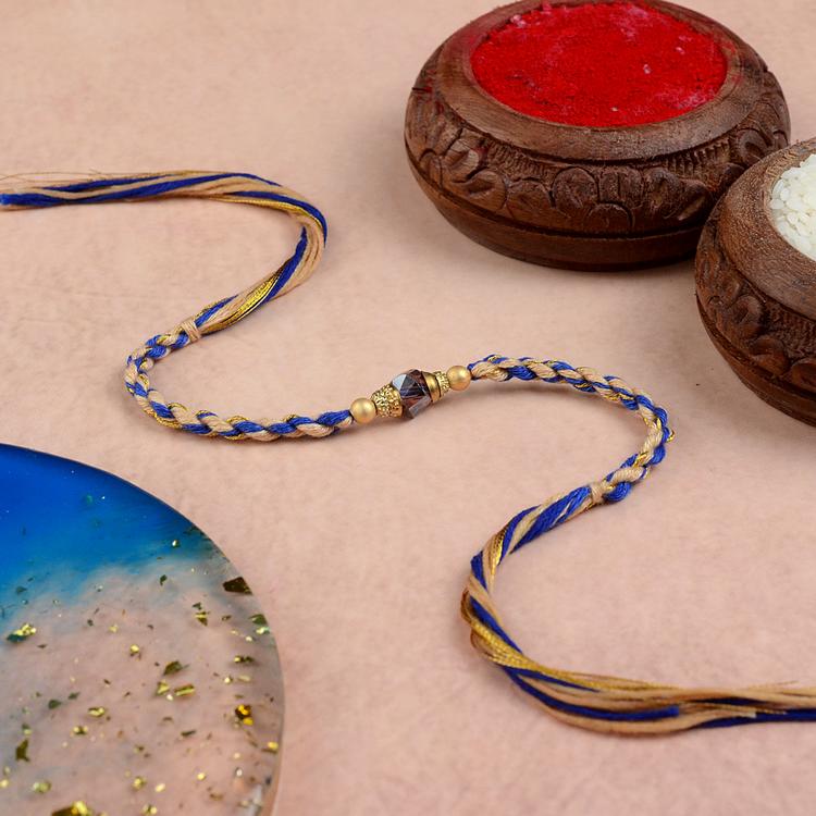 Blue Brown Dori Rakhi