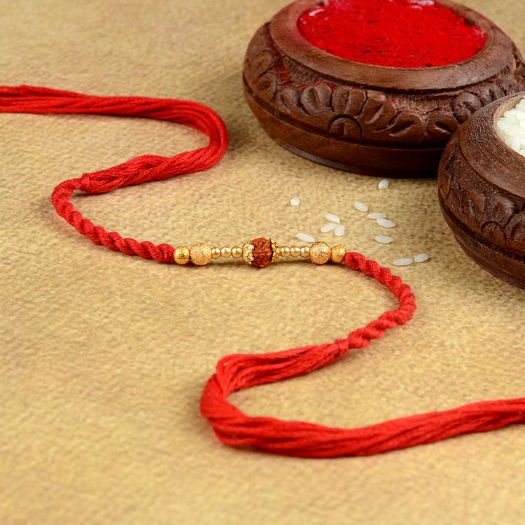 Elegant Single Rudraksh Rakhi