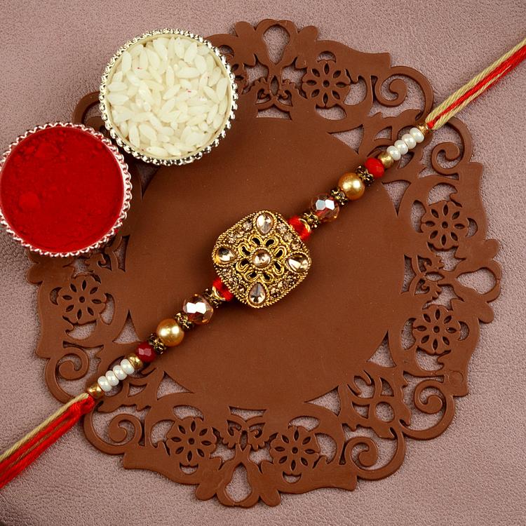 Brown Tourmaline Antique Rakhi