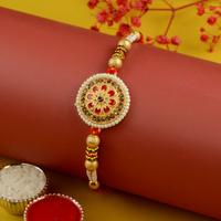 Royal Red Canopy with Pearls Rakhi