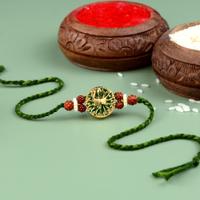 Green Damroo Trishul Rakhi