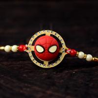 Spiderman Mask on Cutout Kids Rakhi