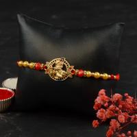 Krishna in Red and Gold Rakhi