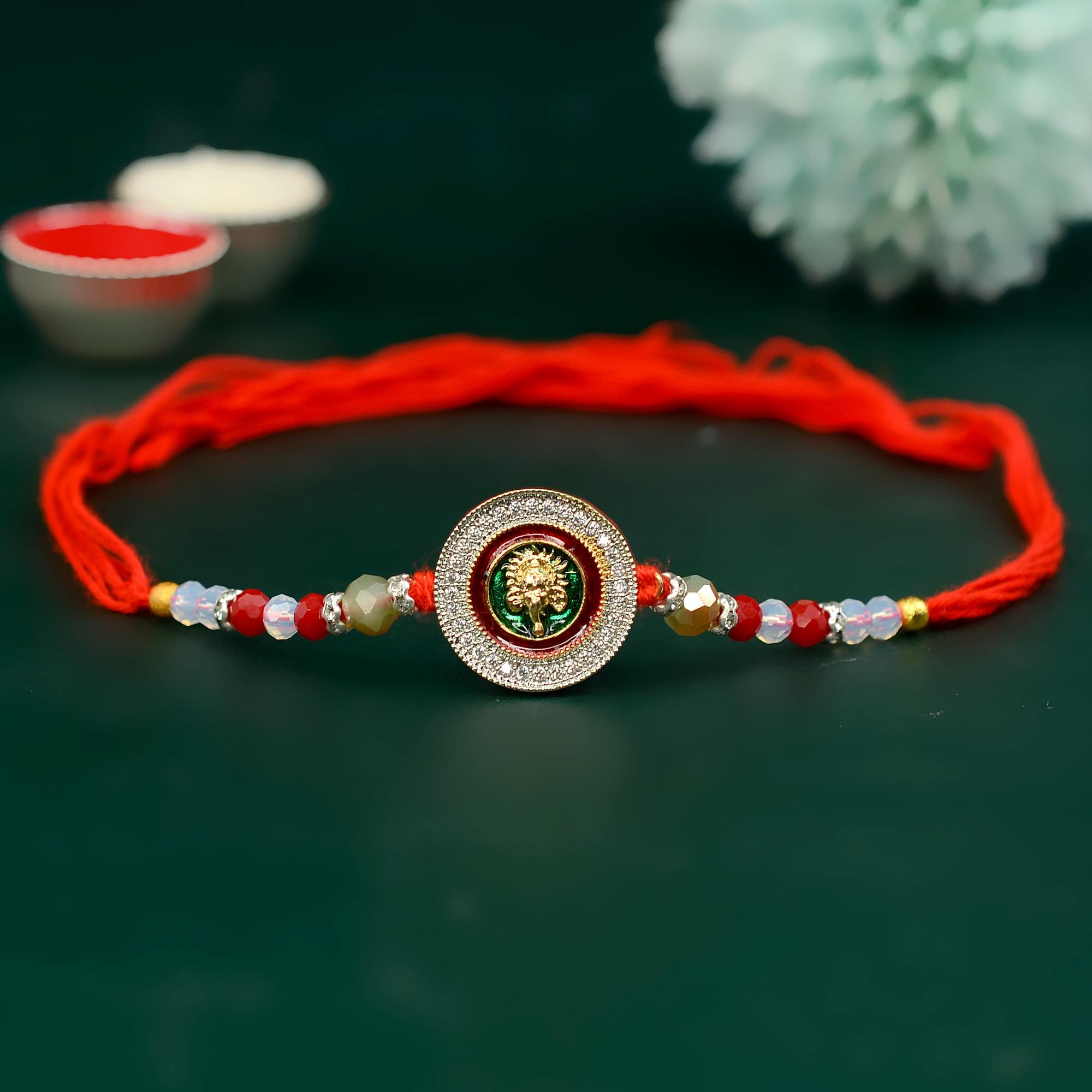 Sparkling Ganesh Coin Rakhi | Ganesh Rakhis