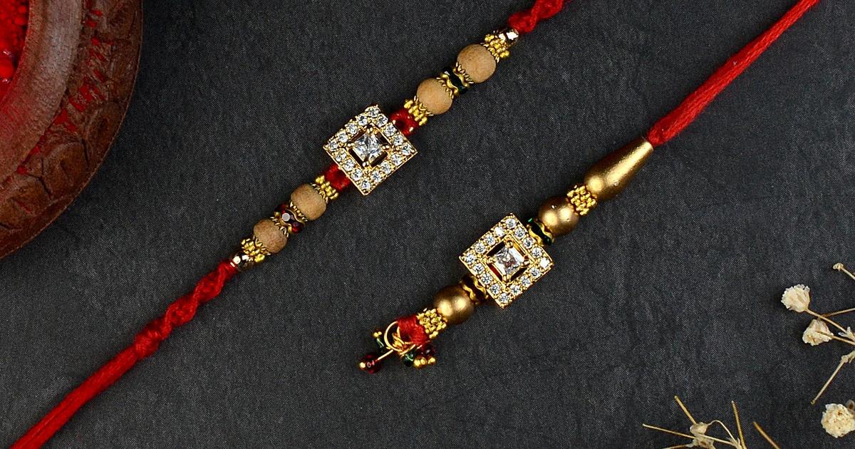 Square Rakhi Square Pendant Rakhi and Lumba | Lumba & Rakhi