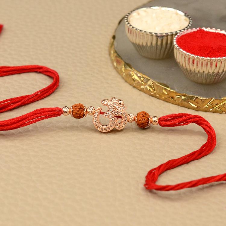 Glorious Golden Om Rakhi