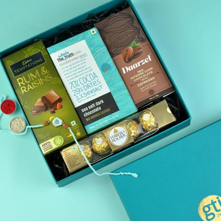 Wholesome Chocolate Rakhi Hamper