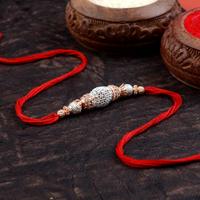 Pure Silver Eye of Goodness AD Rakhi