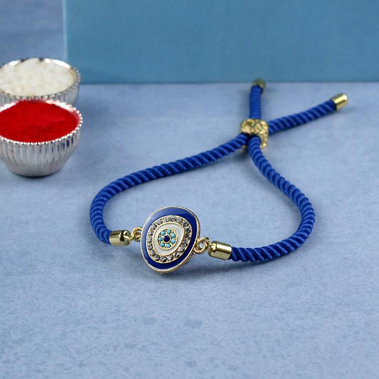 Dark Blue Evil Eye Bracelet Rakhi