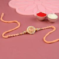 Hexagon Peach Canopy Rakhi