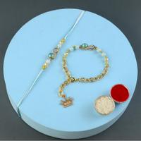 Infinity Marble Rakhi with Lumba