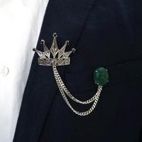 Silver Crown Brooch