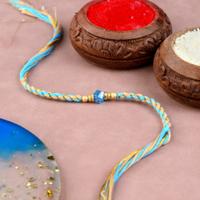 Single Crystal in Blue Dori Rakhi