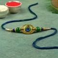 Peacock Feather in Frame Rakhi