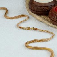 Light Brown Crystal Dori Rakhi