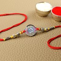 Om on Epoxy Resin Pattern Rakhi