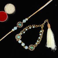 Golden Wheel Rakhi with Lumba