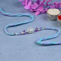 Splendour in Silver Stone Rakhi