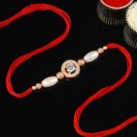 Round Solitaire Pendant AD Rakhi