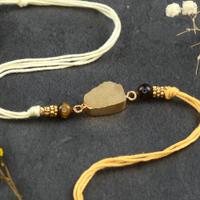 Earthy Irregular Quartz Rakhi