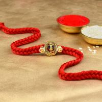 Antique Ring Ganesh Head Rakhi