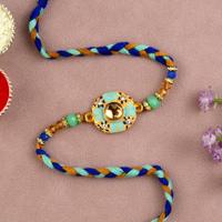 Attractive Cyan Shield Rakhi