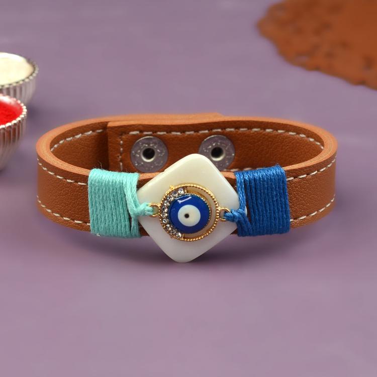 Evil Eye Leatherette Bracelet