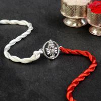 Pure Silver Ganesh Head Rakhi