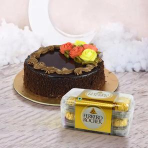 Chocolate Cake & Ferrero Rocher Chocolate Cake & Ferrero Rocher