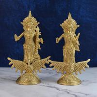 Dokra Lakshmi Saraswati Figurine