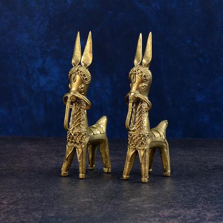 Dokra Horse Figurine Set