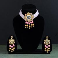 Meenakari Floral Choker Necklace Set