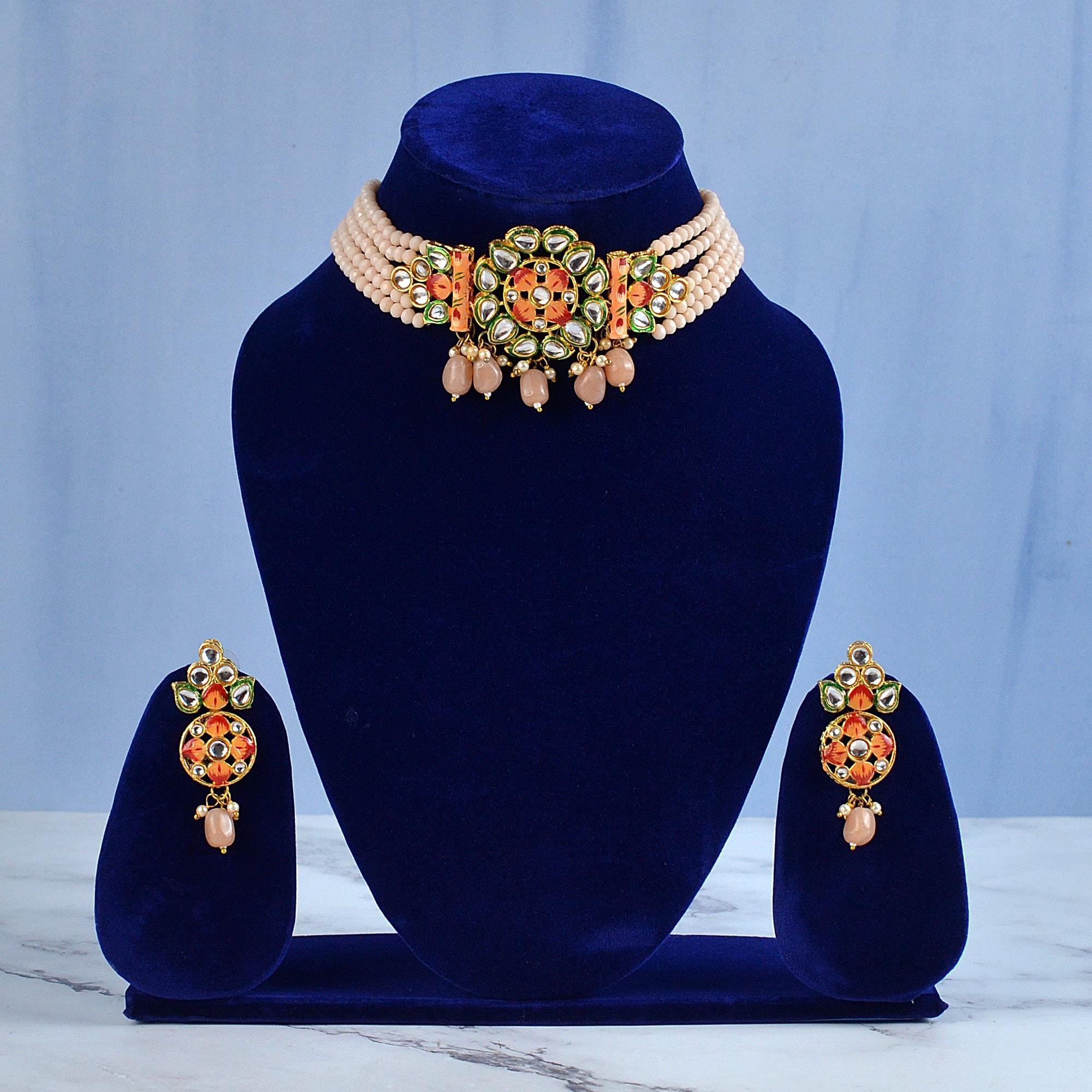 Kundan Meenakari Choker Set