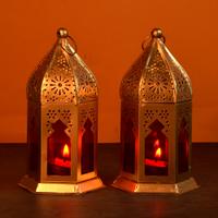 Moroccan Lantern Candle Holder Set of 2