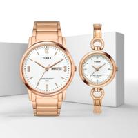 TIMEX Rose Gold Analog Watch Set