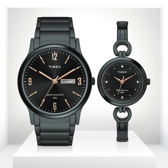 TIMEX Black Couple Watch