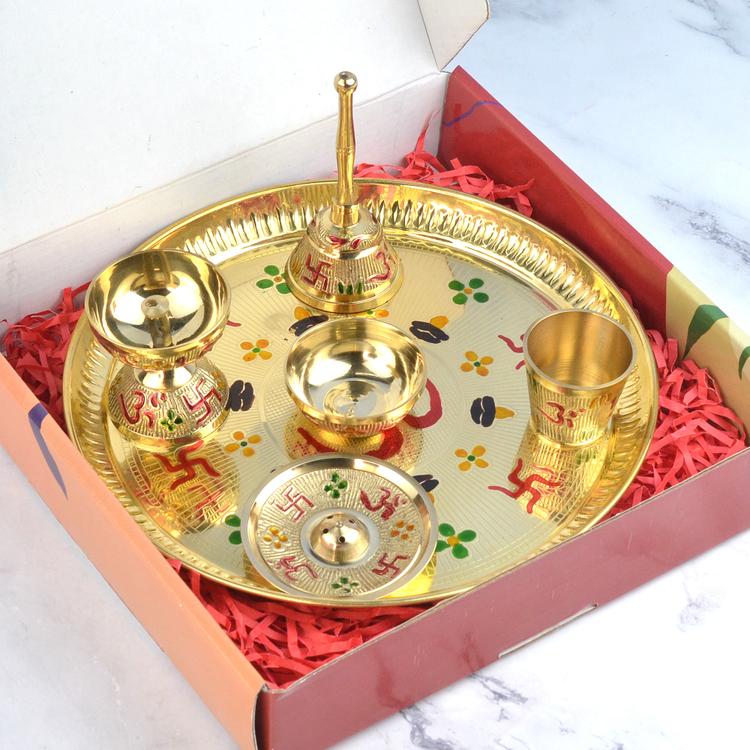 Brass Pooja Thali Set