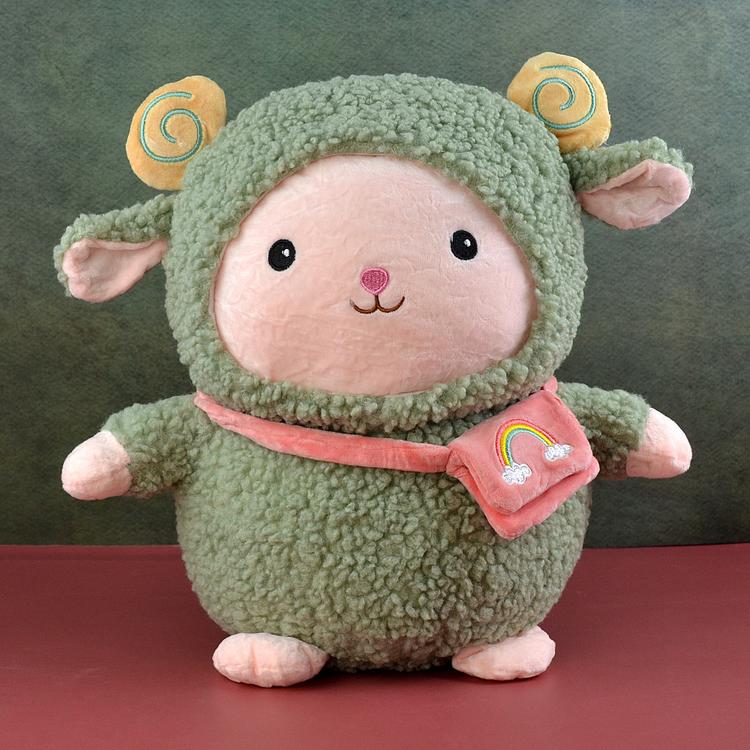 Adorable Green Baby Sheep Plushie