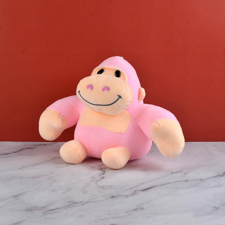 Smiling Pink Monkey Soft Toy